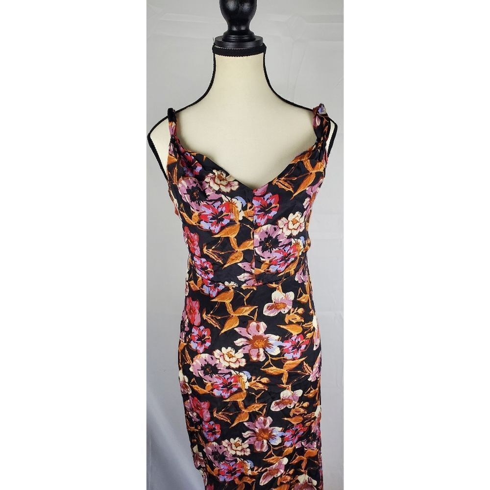 Sam Edelman women’s Red Multi Floral Twist Wrap maxi Dress Floral design